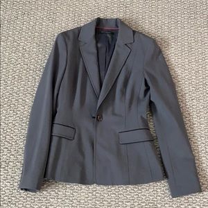 Elie Tahari charcoal gray suit jacket and pants